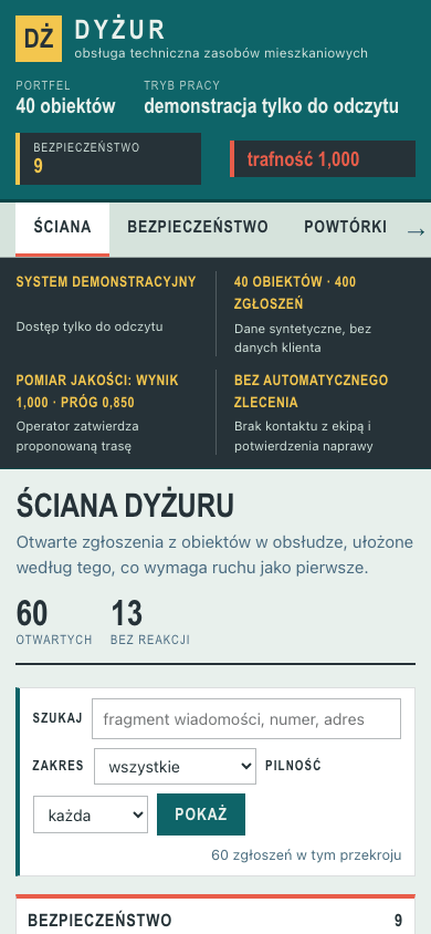 Ściana dyżuru