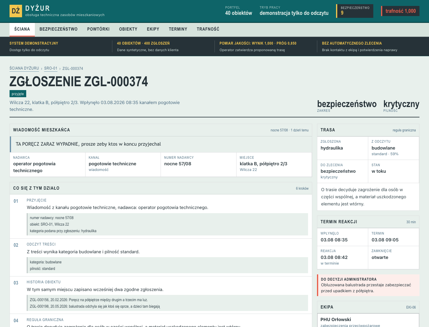 Korekta zgłoszenia bezpieczeństwa