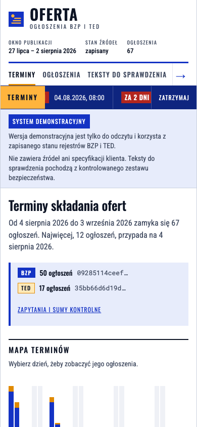 Deadline map