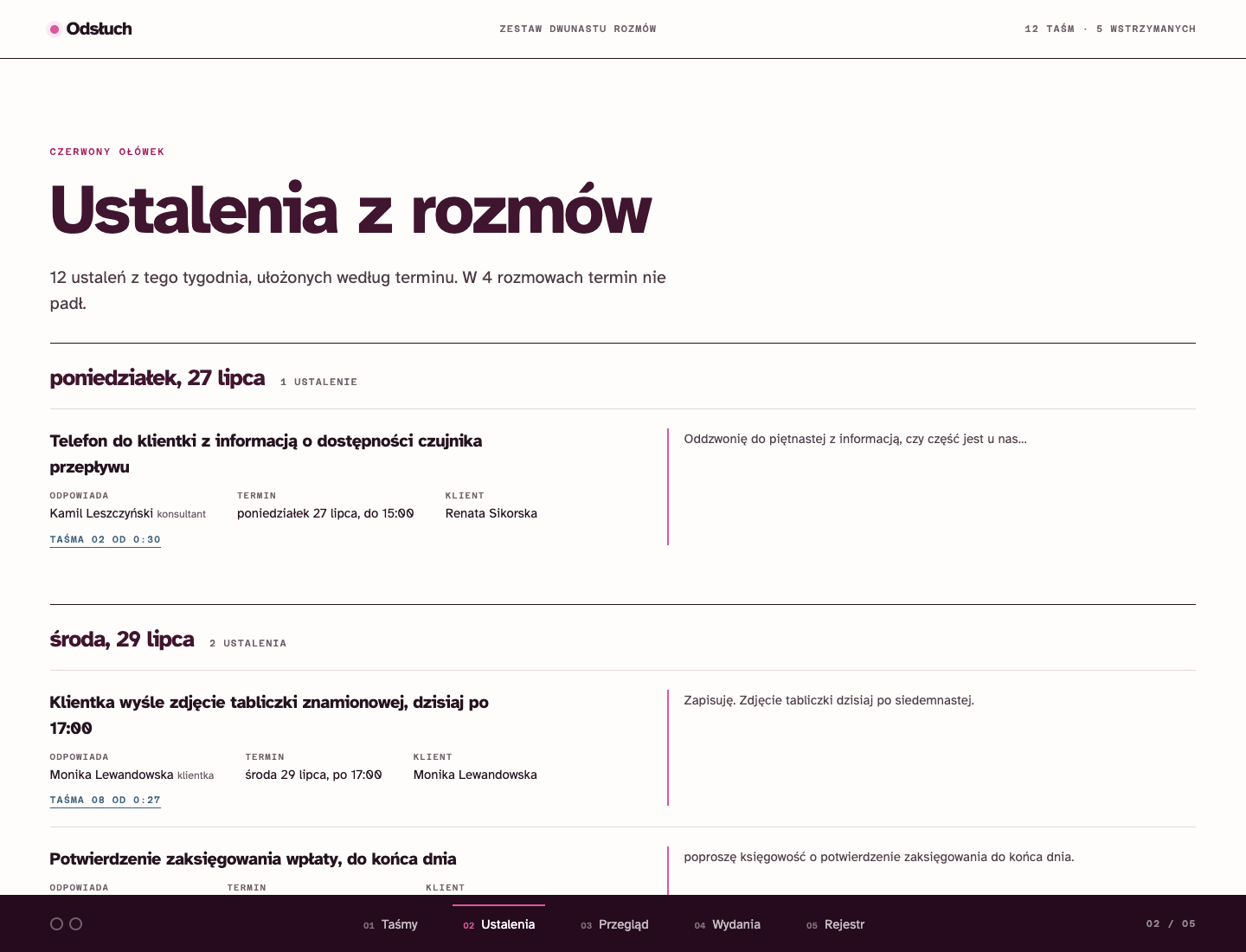 Ustalenia